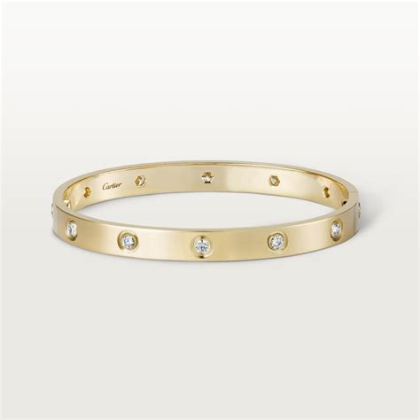 cartier love bracelet 10 diamond|cartier love bracelet size guide.